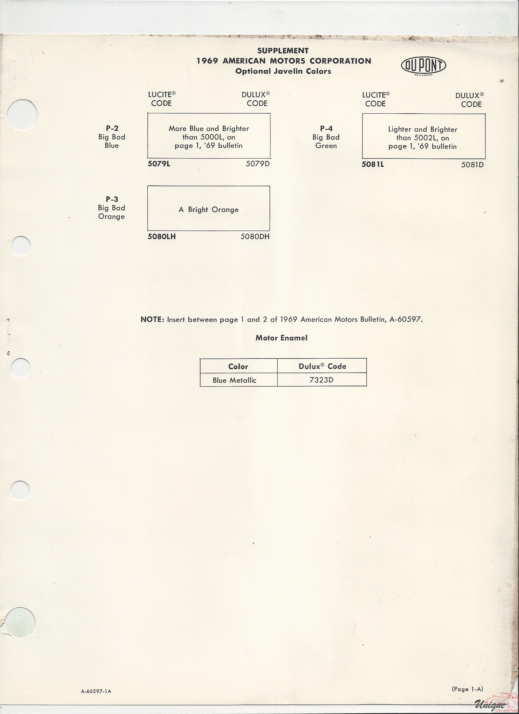 1969 Ford-11 Paint Charts